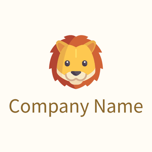 Lion logo on a Floral White background - Tiere & Haustiere
