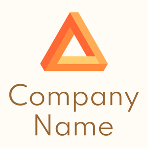 Triangular logo on a Floral White background - Abstrakt