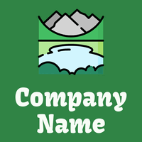 Lake logo on a Sea Green background - Landscaping