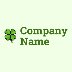 Outlined Clover logo on a Honeydew background - Abstracto