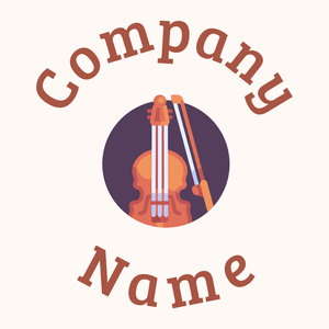 Violin logo on a Seashell background - Arte & Entretenimiento