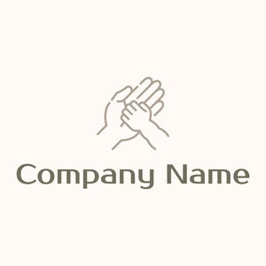 Family logo on a Seashell background - Abstracto