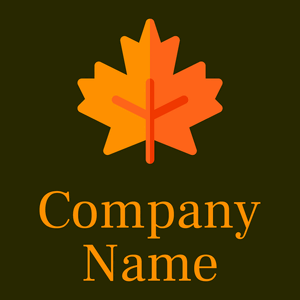 Maple leaf logo on a Dark Green background - Blumen