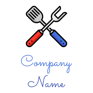 Fork logo on a White background - Comida & Bebida