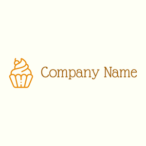 Cupcake logo on a Ivory background - Food & Drink