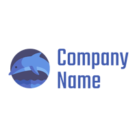 Corn Flower Blue Dolphin on a White background - Animais e Pets
