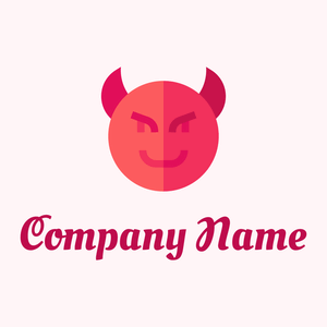 Devil logo on a Lavender Blush background - Abstract