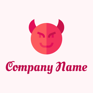 Devil logo on a Lavender Blush background - Abstracto