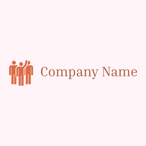 Volunteer logo on a Lavender Blush background - Abstrait