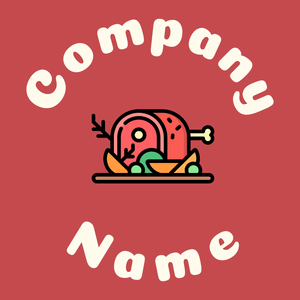 Meat logo on a Sunset background - Nourriture & Boisson