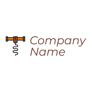 Orange Corkscrew logo on a White background - Abstrato