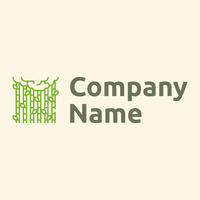 Bamboo logo on a Corn Silk background - Floral