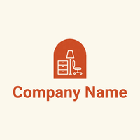 Office-Logo auf orangefarbenem Hintergrund - Einzelhandel