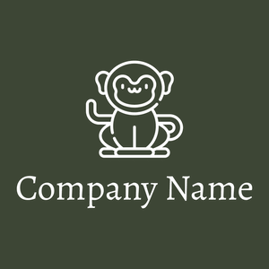 Monkey logo on a Mallard background - Animales & Animales de compañía