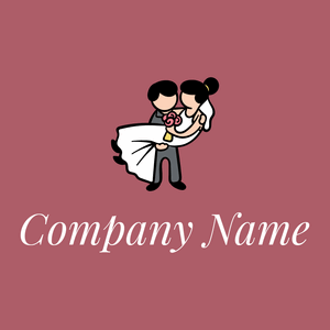 Wedding couple logo on a Coral Tree background - Mode & Schönheit