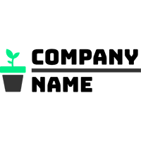 Pflanze auf dem linken Logo - Inneneinrichtung