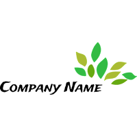 Business logo with multiple green leaves - Landscaping