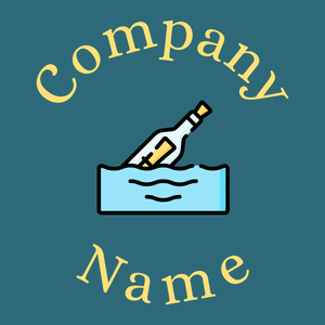 Message in a bottle logo on a Chathams Blue background - Communicatie