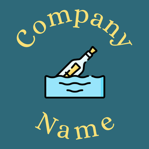 Message in a bottle logo on a Chathams Blue background - Comunicazioni