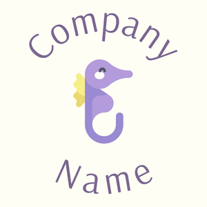 Seahorse logo on a Ivory background - Tiere & Haustiere