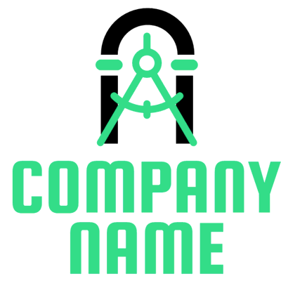 Logotipo con cuadrado verde - Tecnología Logotipo