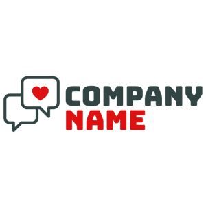 cartoon bubble heart logo - Comunicaciones