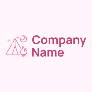Camping logo on a Lavender Blush background - Automobile & Véhicule