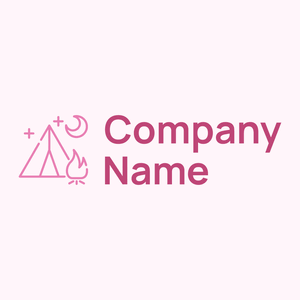 Camping logo on a Lavender Blush background - Autos & Fahrzeuge