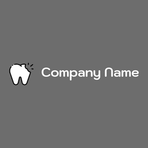 Broken tooth logo on a Dim Gray background - Medical & Farmacia