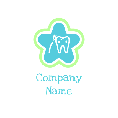 Cepillo de dientes para niños logo - Medical & Farmacia Logotipo
