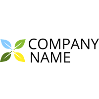 Logo with four coloured leaves - Medio ambiente & Ecología