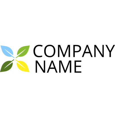 Logo with four coloured leaves - Landscaping