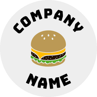 Logo rosado con hamburguesa - Alimentos & Bebidas Logotipo