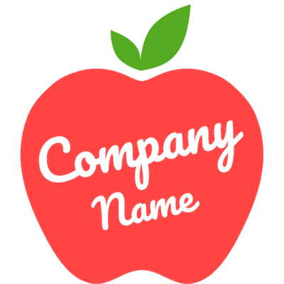 Logo con manzana - Agricultura Logotipo
