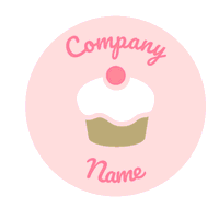 Pink logo with cupcake - Alimentos & Bebidas