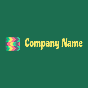 Reggae logo on a Dark Spring Green background - Abstrait