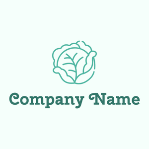 Cabbage logo on a Mint Cream background - Agricoltura