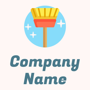 Broom logo on a pale background - Pulizia & Manutenzione