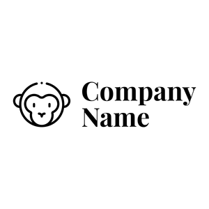 Outlined Monkey logo on a White background - Animali & Cuccioli