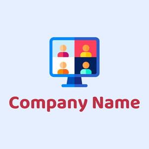 Videoconference logo on a Alice Blue background - Computadora