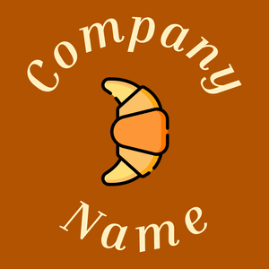Croissant logo on a Tenne (Tawny) background - Food & Drink