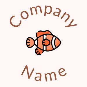Clown fish on a Snow background - Dieren/huisdieren