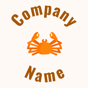 Dark Orange Snow crab on a Seashell background - Animales & Animales de compañía