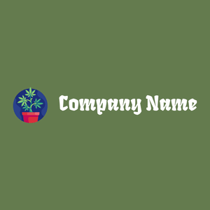 Cannabis logo on a Glade Green background - Vastgoed & Hypotheek