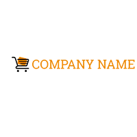 Orange Einkaufswagen Logo - Einzelhandel