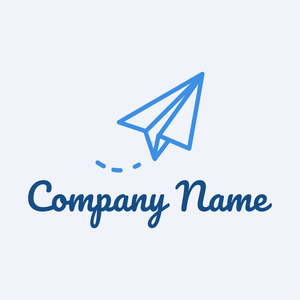 blue paper plane logo - Comunicaciones