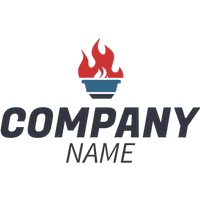 Burning Torch Logo - Industrial