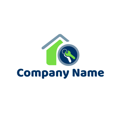 Logo y llavero Green House - Bienes raices & Hipoteca Logotipo