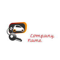 Logotipo con icono de llave y coche - Automobiles & Vehículos Logotipo