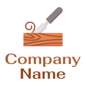 Carving logo on a White background - Milieu & Ecologie
